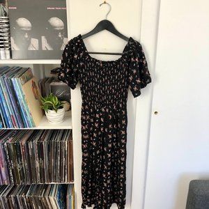 Topshop Midi Floral Print Dress US 4 UK 8